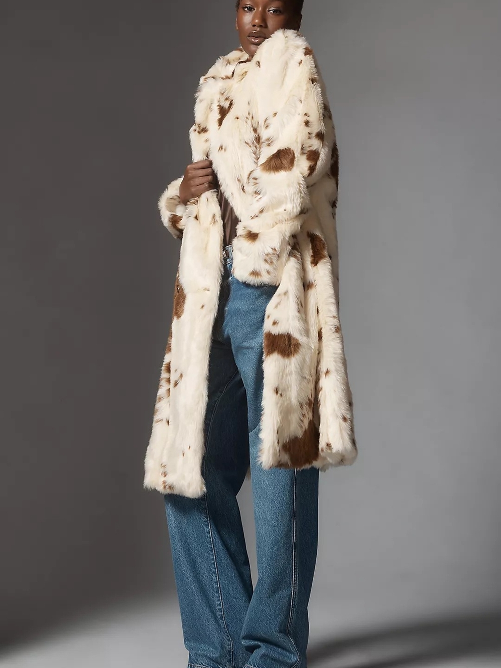 Maeve Grand Glam Faux Fur Coat